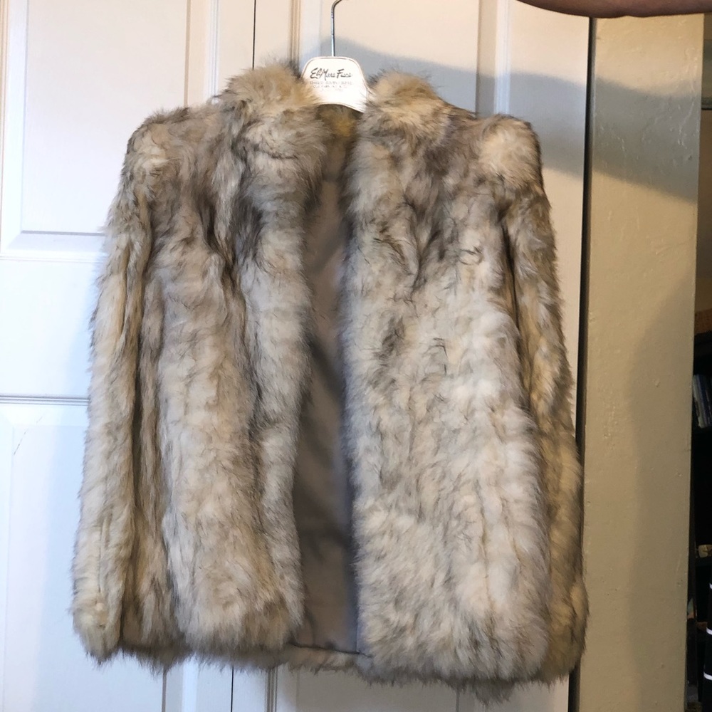 Real Silver Fox fur coat